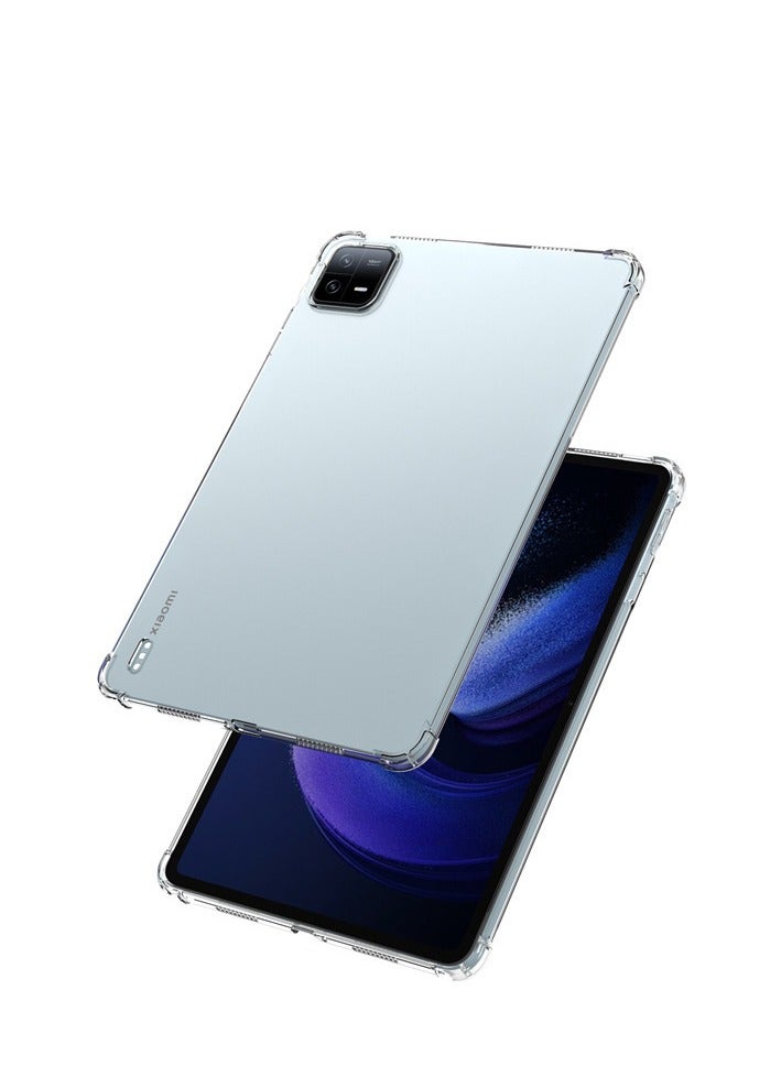 حافظة واقية لهاتف شاومي الوسادة 6/6 برو ، مقاومة للصدمات مقاومة للصدمات لينة واقية الظهر قذيفة ، ضئيلة وخفيفة ، مقاومة اصفرار ، غطاء لهاتف شاومي الوسادة 6 برو / الوسادة 6 11 بوصة (واضح) - Image 2