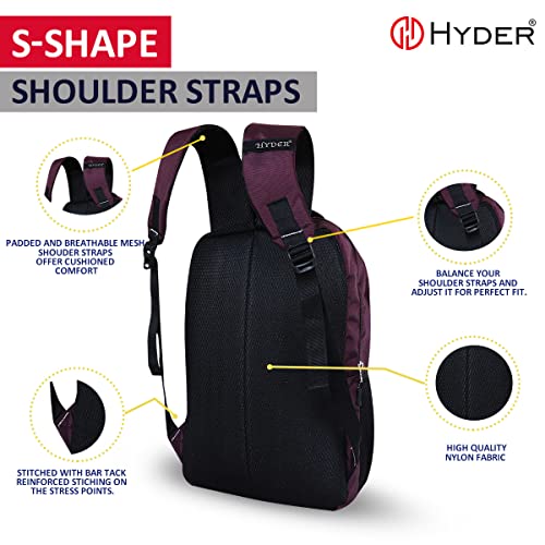 HYDER Floral 35L Latest Cute and Stylish School Bag for Girls - Perfect for School, College, Office and Tution Durable School bags for Kids And Women | Perfect Girls Bag (Wine) - Image 4