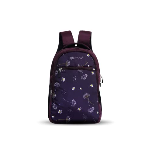 HYDER Floral 35L Latest Cute and Stylish School Bag for Girls - Perfect for School, College, Office and Tution Durable School bags for Kids And Women | Perfect Girls Bag (Wine) - Image 1