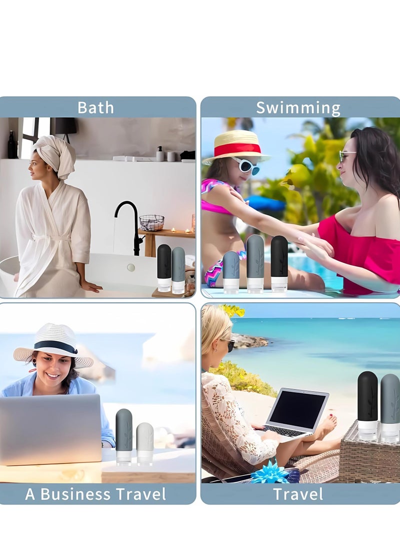 general Travel Bottles for Toiletries,TSA Approved 3.3oz Size LeakProof Silicone Toiletry Containers for Shampoo, Conditioner,Easy to Squeeze，Portable Travel Essentials for Lotion  - Image 3