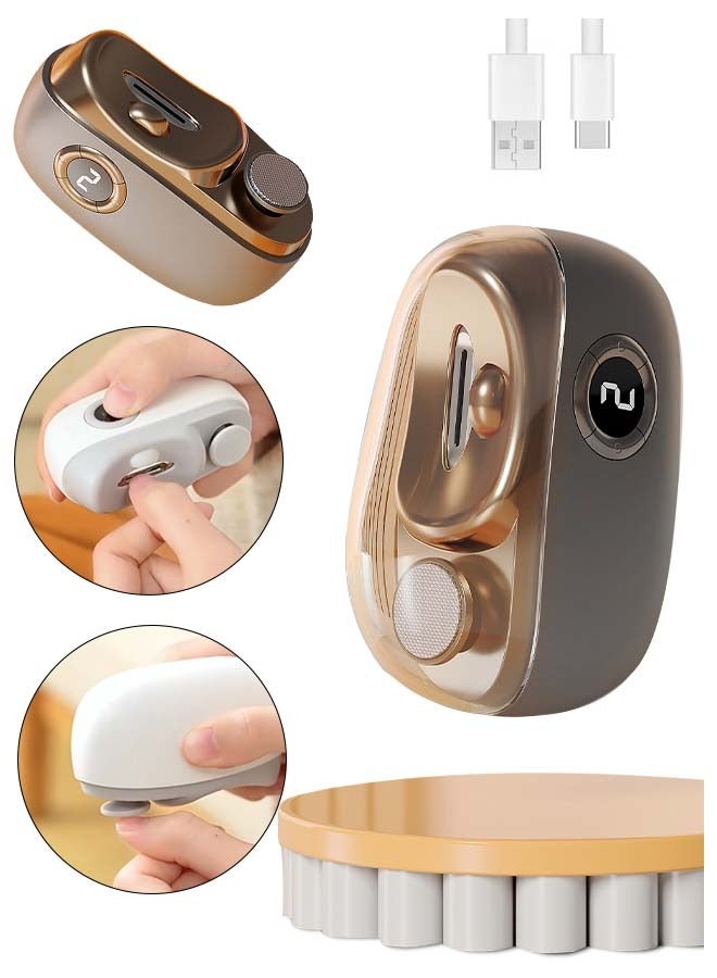 Electric nail clippers, 2-in-1 electric polishing automatic nail clippers, baby and elderly care trimmer, nail trimmer  - Image 1