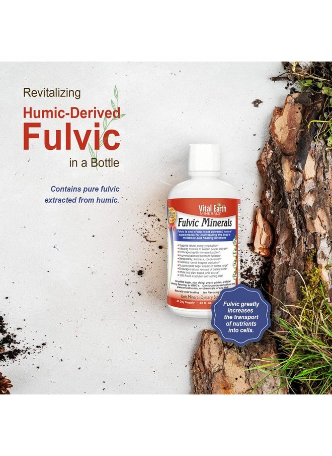Vital Earth Minerals Fulvic Mineral Liquid For Trace Mineral Drops In Water Pure Fulvic Acid Trace Minerals Supplement Chemical Free Extracted From Humic With Purified Water 32 Fl Oz  - Image 4