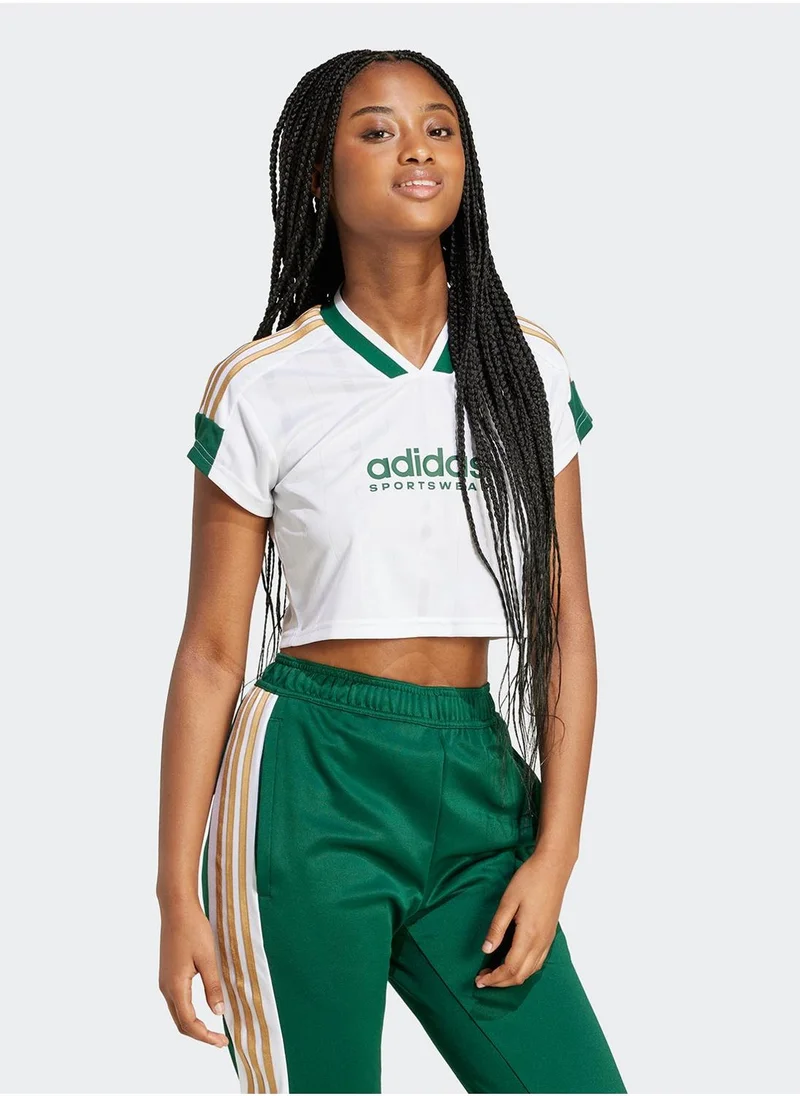 Adidas Tiro 3 Stripe Cropped Jersey