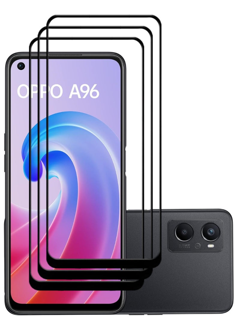 ACLIX 3 Pieces Antistatic ESD Dustproof Premium Quality High Definition Tempered Glass Screen Protector Designed For Oppo A96 - Image 1