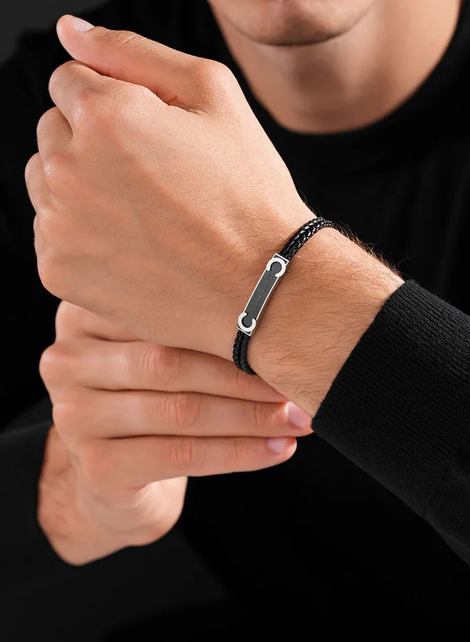 CERRUTI 1881 MONOGRAMA Black Men's Bracelet â€“ Unique and Sophisticated Style