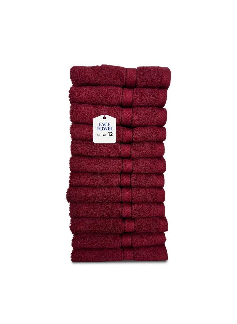 Kassino Jumbo Face Towel (12 Pack, 33x33 cm) - 580 GSM Large Face Towels,100% Combed Cotton, Soft & Quick-Dry Towels, Highly Absorbent, Double Stitched Hotel Quality Towels | Clarinet - Image 1