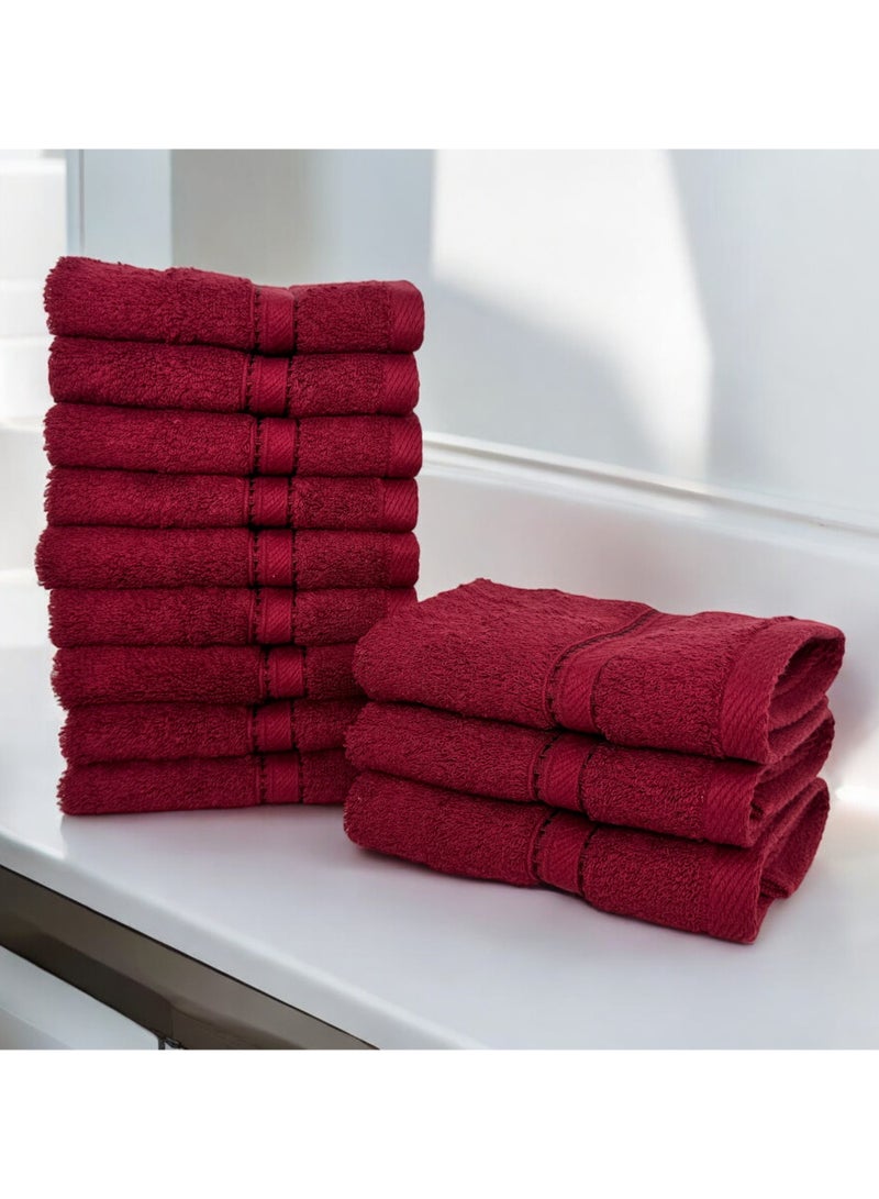 Kassino Jumbo Face Towel (12 Pack, 33x33 cm) - 580 GSM Large Face Towels,100% Combed Cotton, Soft & Quick-Dry Towels, Highly Absorbent, Double Stitched Hotel Quality Towels | Clarinet - Image 2