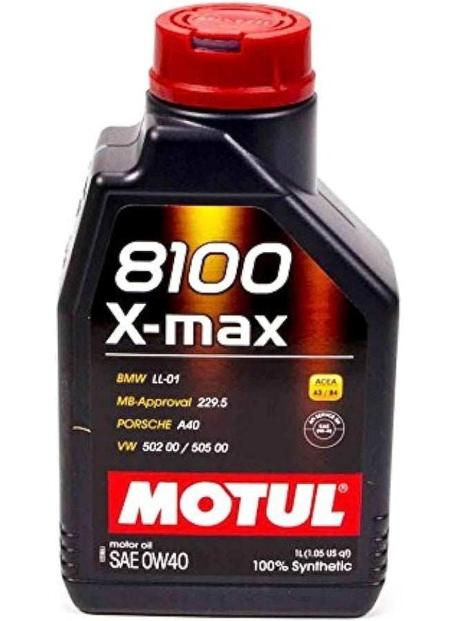 Motul 8100 X-Max 0W-40 Synthetic Motor Oil - 1 Liter - Image 1