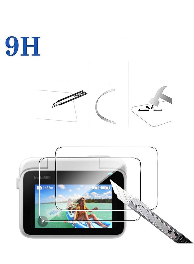 2 Set Screen Lens Protector Film for Insta360 GO 3S Tempered Glass Protective Film Clear 9H Anti-Bubble HD Film Anti-Dust and Scratch Resistant GO3S Camera Lens and Screen Protection - Image 5
