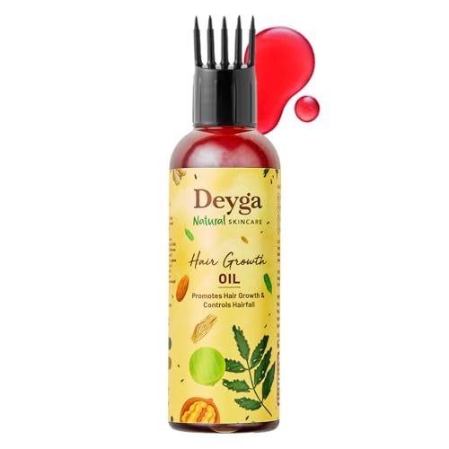 Deyga Hair Growth Oil (100ml) | Promotes Hair Growth & Reduces Hair Fall | Repairs Damage | With Hibiscus, Rosemary & Bhringaraj - Image 1