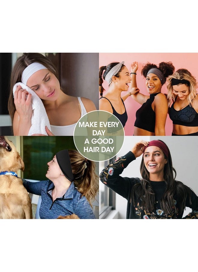 AKTVSHOW Headbands For Women Short Hair Elastic Hair Bands For Women'S Hair Non Slip Workout Sports Yoga Head Band Hair Accessories Wide Thick Sweat Hair Wrap For Girls 12 Pack  - Image 4
