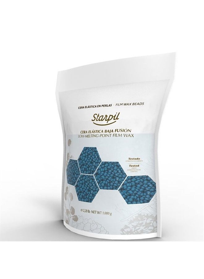 Starpil - Wax 1000g / 2.2 lb Bag Blue Hard Wax Beads for Hair Removal, Stripless Wax Beans Refill for Wax Pot Warmer Professional, Low Temperature Film Hair Removal Wax Pearls. - Image 1