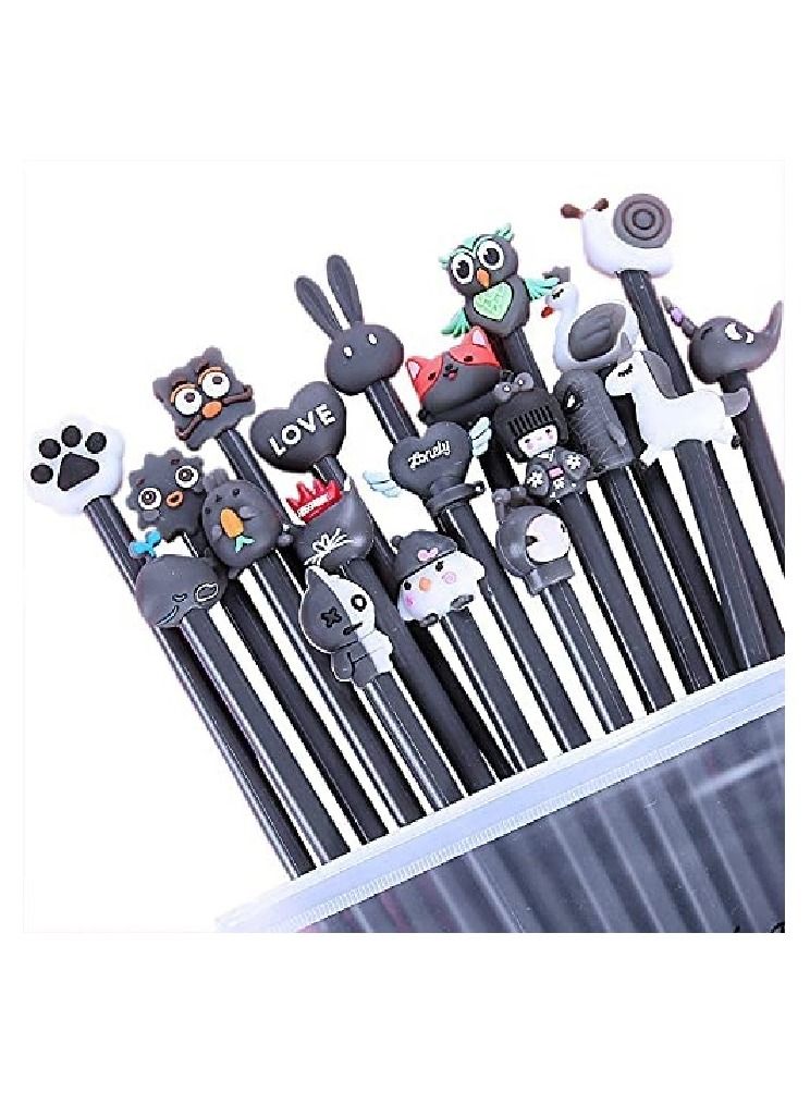 20 pack Cartoon Gel Ink Pens Assorted Style Writing Pens for Kiddos Birthday Present School Prize Student Gift Fun Girl Pens - Image 1