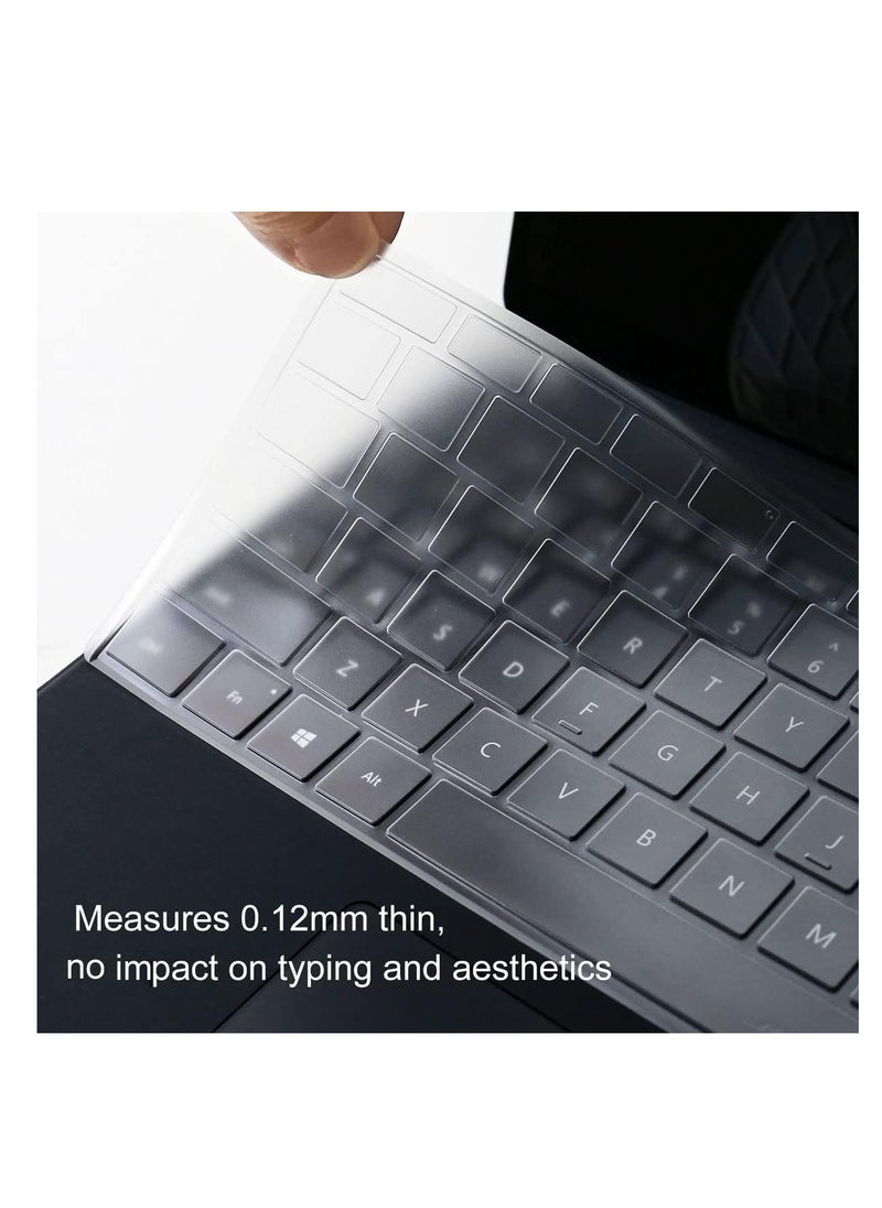 Keyboard Cover Protector for Microsoft 2024 Surface Pro (11th Edition Copilot+ PC)/ Pro 9/ Pro 8/ Pro X, US English Layout, Ultra Thin Protective High Transparency TPU Keyboard Skin Film  - Image 3