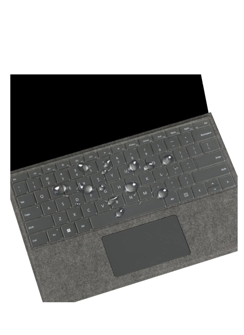 Keyboard Cover Protector for Microsoft 2024 Surface Pro (11th Edition Copilot+ PC)/ Pro 9/ Pro 8/ Pro X, US English Layout, Ultra Thin Protective High Transparency TPU Keyboard Skin Film  - Image 5