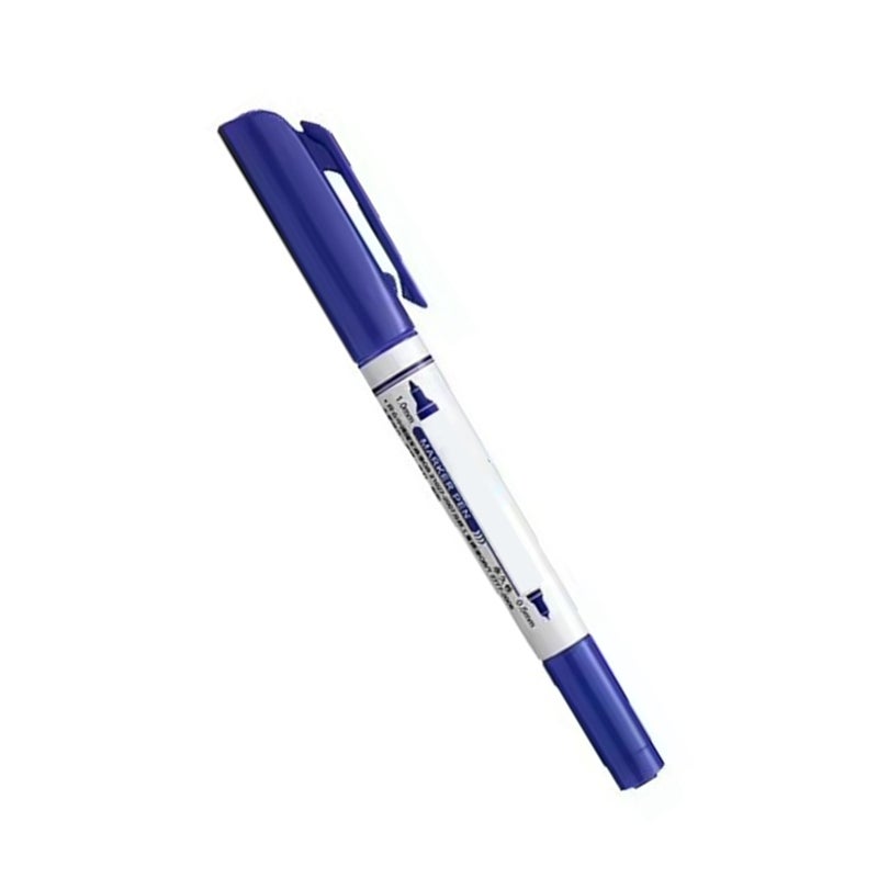 Oil Based Paint Marker 15cm X 2cm X 1cm Blue - Dual Tip Design Smooth Consistent Ink Flow Multi Purpose Marker for Art Projects Office Study - Image 3