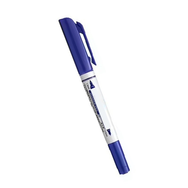 Oil Based Paint Marker 15cm X 2cm X 1cm Blue - Dual Tip Design Smooth Consistent Ink Flow Multi Purpose Marker for Art Projects Office Study - Image 2