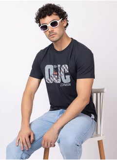 OCTAVE Octave Men's Solid Color Cotton with Spandex T-shirt,Charcol  - Image 2