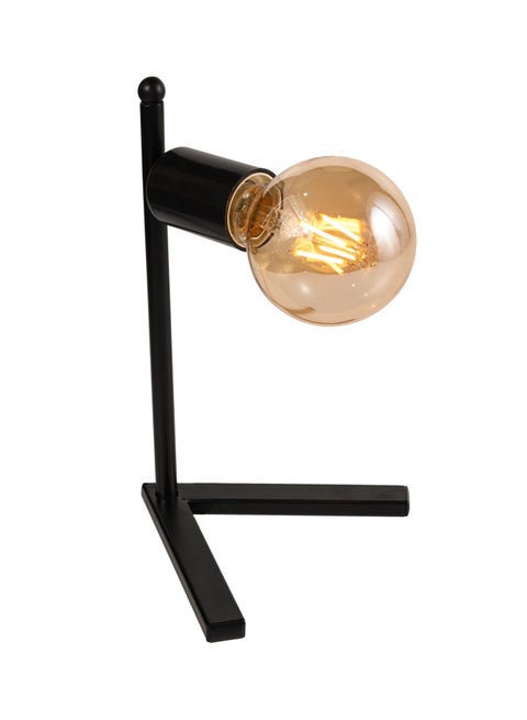 اباجورة شكل انيق معدن - اباجورة مودرن لغرف النوم والمعيشة | اللون: اسود | المقاس: 25x15x15 سم