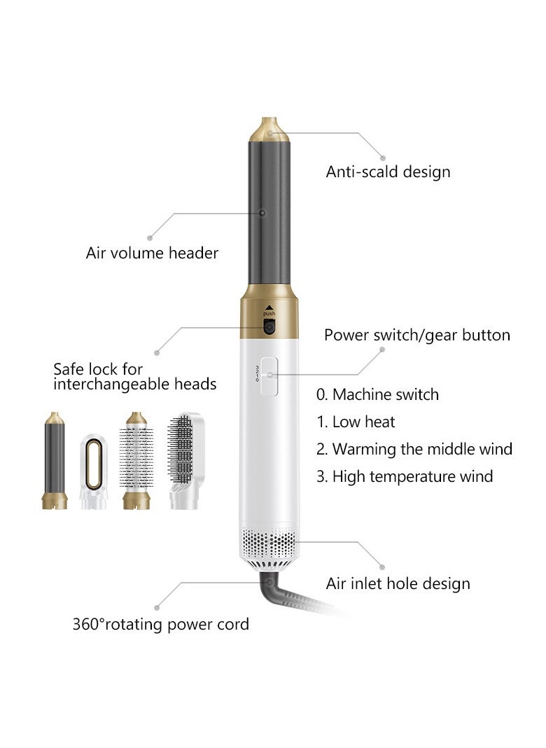 General - 5-in-1 multi-function curling iron, high-speed brushless hot air curling iron, automatic curling iron straight curling iron for blow drying, styling, straightening, styling and fluffing - Image 1