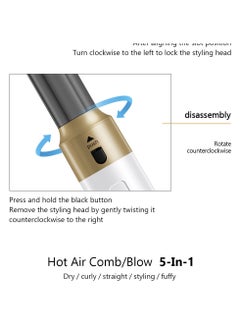 General 5-in-1 multi-function curling iron, high-speed brushless hot air curling iron, automatic curling iron straight curling iron for blow drying, styling, straightening, styling and fluffing  - Image 4