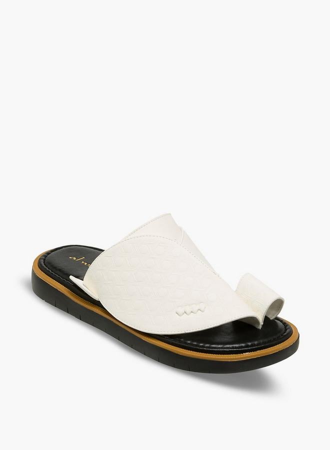 Al Waha Men Textured Arabic Sandals - Image 2