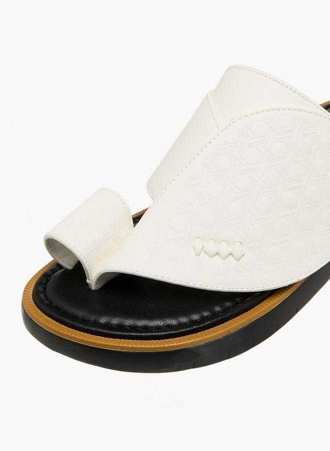 Al Waha Men Textured Arabic Sandals - Image 4