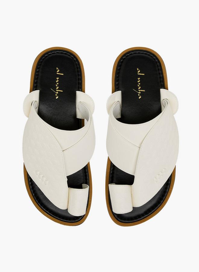 Al Waha Men Textured Arabic Sandals - Image 1