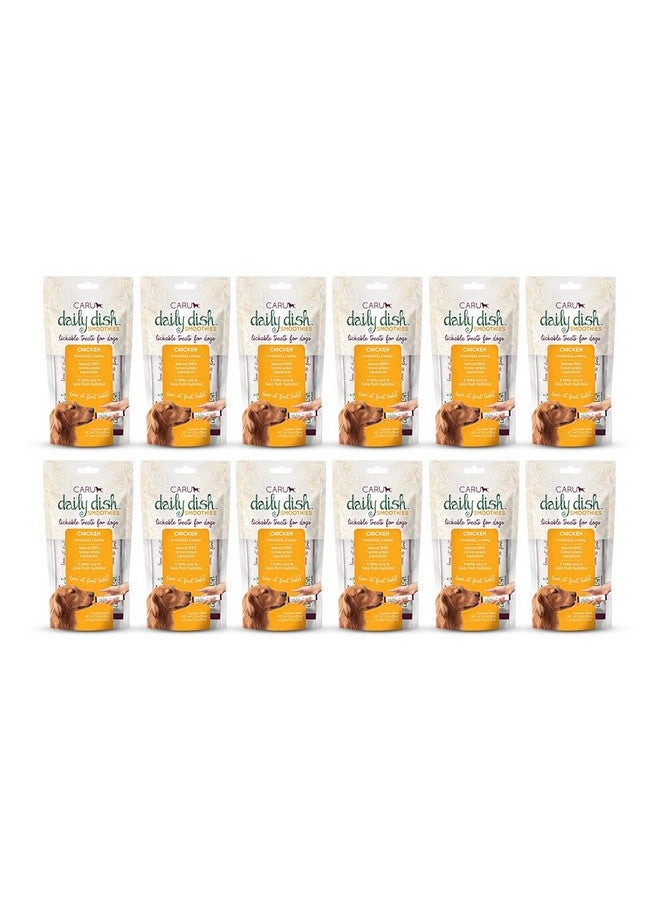 كارو - عصائر يومية - مكافأة دجاج للكلاب أو طعام للحيوانات الأليفة قابلة لللعق - أنابيب 0.5 أونصة - 4 أنابيب في العبوة - عبوة من 12 قطعة - Image 1