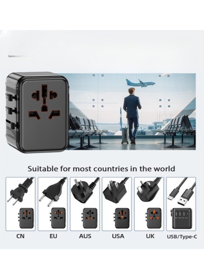 ACEFAST Z11 2500W Universal Travel Adapter - Supports all plugs with dual safety fuses - Black - Image 5