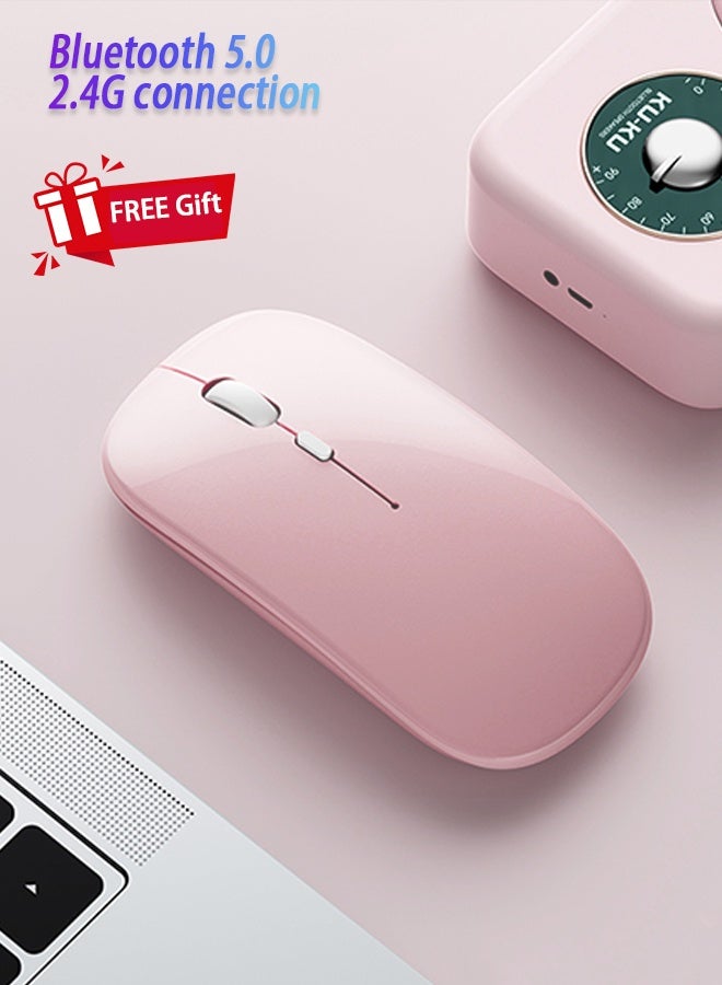 Ipad Cover 10.9/11 Inch Cover Bluetooth Keyboard Case For Ipad Pro 11/Air4/Air5/Air11(M2) Detachable Wireless Keyboard Pen Holder Ultra-Thin Leather Smart Case With Mouse+ Free Anti-Glare Screen Protector-Anti-Drop And Sandstorm Proof- Pink  - Image 4