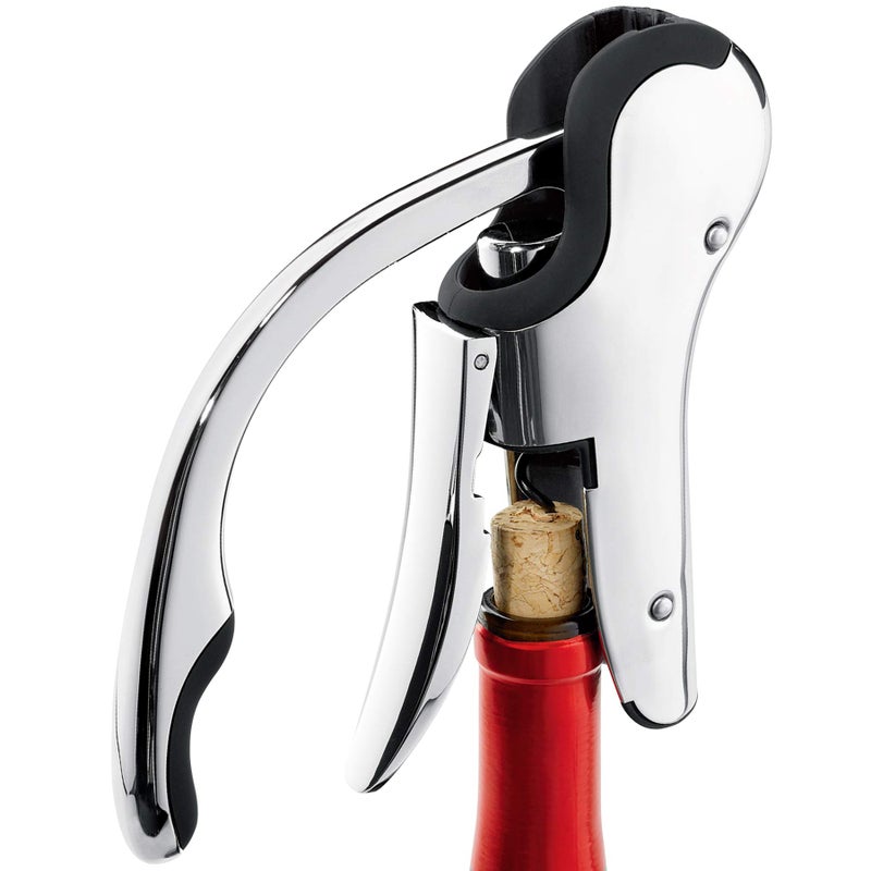 KEISSCO Stainless Steel Wine Opener Compact Vertical Corkscrew Wine Bottle Opener with Foil Cutter  - Image 4