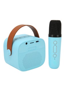 DIGI CORE Mini Karaoke Machine Portable Speaker Bluetooth Karaoke Speaker With Wireless Mic For Kids And Adults Mini Wireless Speaker For Indoor And Outdoor Party And Birthday Bluetooth Speaker Blue  - Image 4