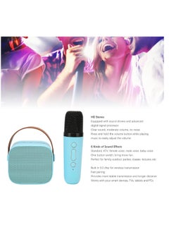DIGI CORE Mini Karaoke Machine Portable Speaker Bluetooth Karaoke Speaker With Wireless Mic For Kids And Adults Mini Wireless Speaker For Indoor And Outdoor Party And Birthday Bluetooth Speaker Blue  - Image 2