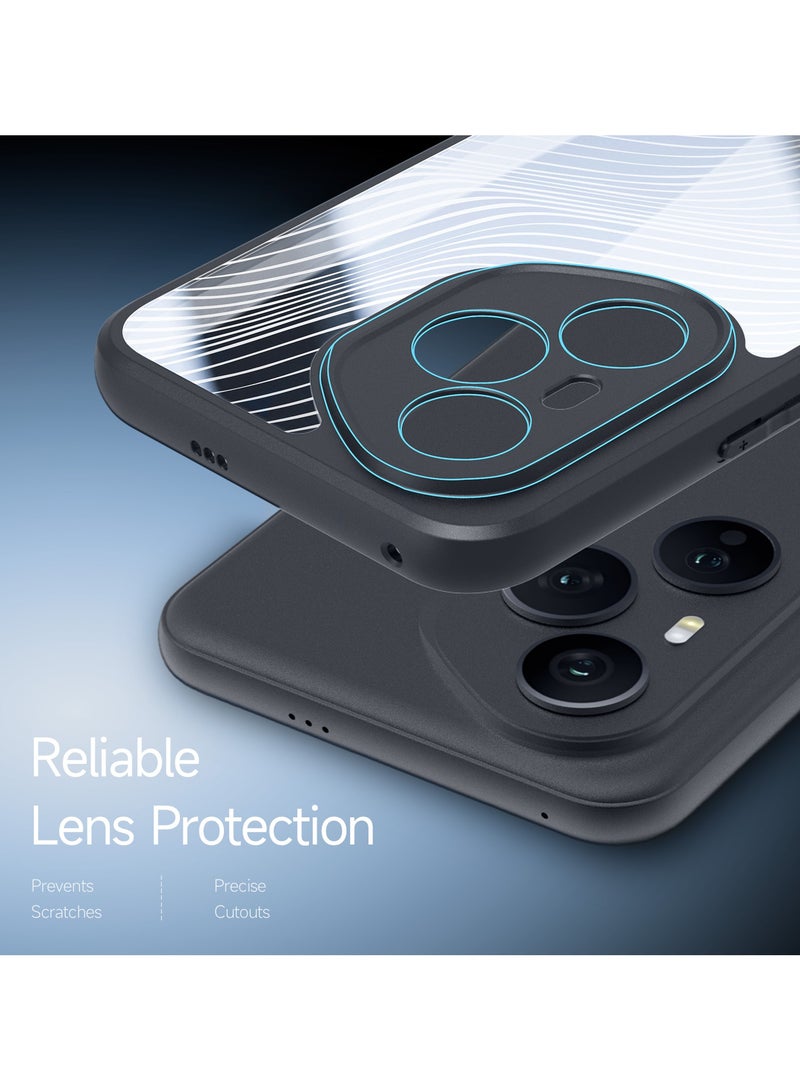 DUX DUCIS DUX DUCIS Aimo Case Anti-Yellowing Clear [Hard PC Back & Soft TPU Bumper] Shockproof Protective Phone Case Cover compatible with Honor 400 Pro (Black) - Image 5