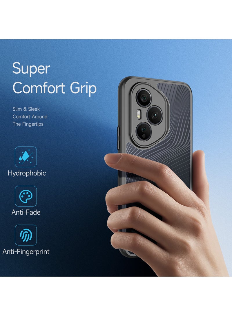 DUX DUCIS DUX DUCIS Aimo Case Anti-Yellowing Clear [Hard PC Back & Soft TPU Bumper] Shockproof Protective Phone Case Cover compatible with Honor 400 Pro (Black) - Image 3