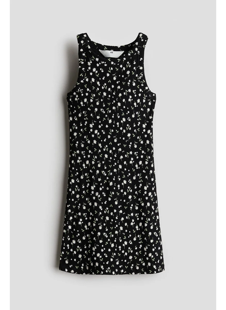 اتش اند ام Ribbed Cotton Dress