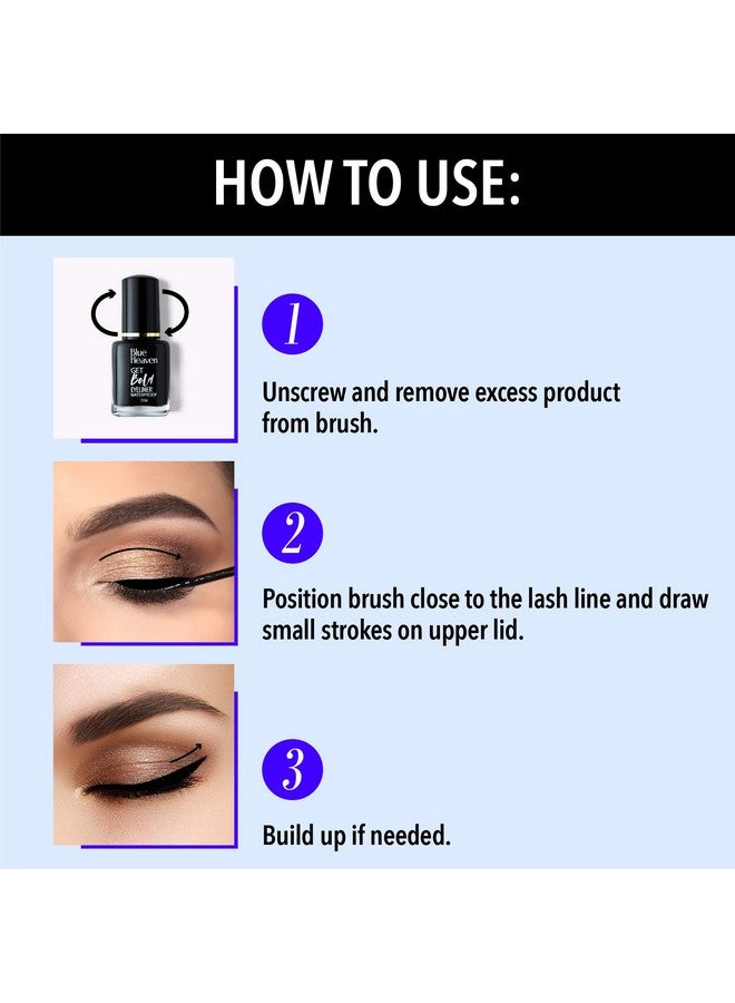 Blue Heaven Get Bold Matte Finish Eyeliner Gel (Black 7 Ml) - Image 3
