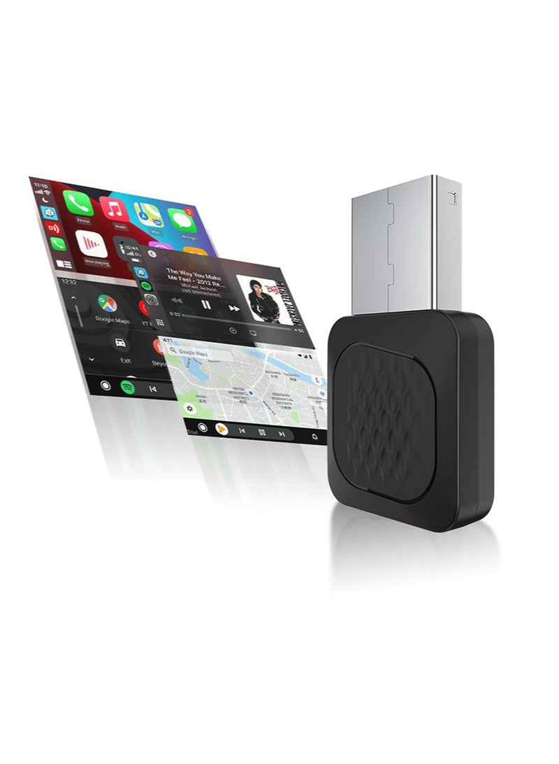 EzzySo محول كار بلاي اللاسلكي الصغير، تحويل من كار بلاي سلكي إلى لاسلكي ومحور 2 في 1 لأجهزة آبل آيفون وأجهزة أندرويد، توصيل وتشغيل، اتصال تلقائي، بدون تأخير، مع USB C لنظام iOS 10+ وأندرويد 11+ - Image 1