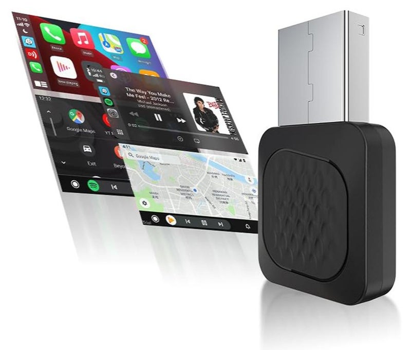 EzzySo محول كار بلاي اللاسلكي الصغير، تحويل من كار بلاي سلكي إلى لاسلكي ومحور 2 في 1 لأجهزة آبل آيفون وأجهزة أندرويد، توصيل وتشغيل، اتصال تلقائي، بدون تأخير، مع USB C لنظام iOS 10+ وأندرويد 11+ - Image 1