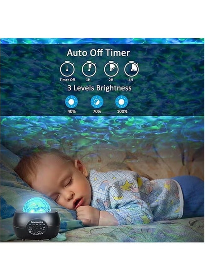 Hihonor Star Projector, LED Night Light for Bedroom Ceiling,3 in 1 Laser Sky Light Projector Lamp with Bluetooth Speaker&Remote for Kids,Adults,Game Rooms,Stage,Wedding Birthday Party,Room Decoration - Image 3