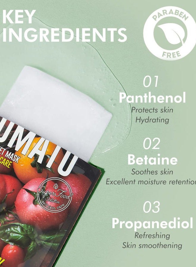 DERMAL أقنعة الوجه سوبر فود للعناية بالبشرة - 12 عبوة من أقنعة الوجه الورقية للحصول على بشرة متألقة ومنعشة - أقنعة ورقية مرطبة للوجه غنية بالمكونات الطبيعية لجميع أنواع البشرة - Image 5