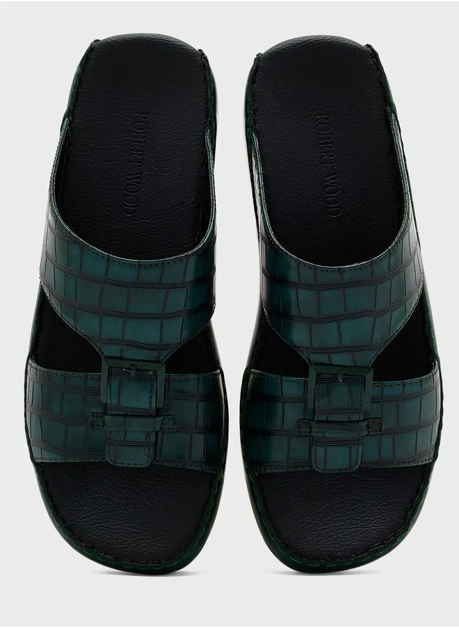 روبرت وود Croc Print Traditional Arabic Sanals