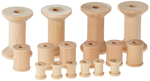 Hygloss Products Wooden Spools for Arts and Crafts – Splinter Free – Assorted Sizes, 72 Pieces - Image 3