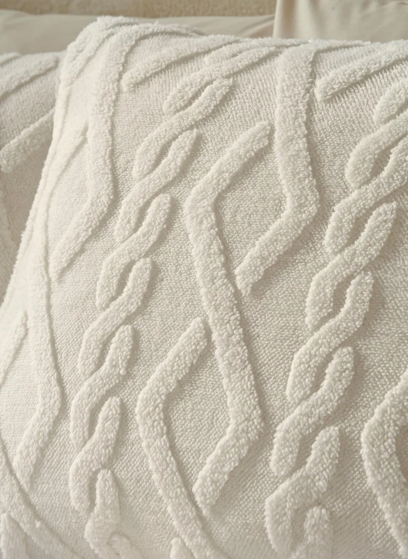 ماتلان Cream Cable Knit Duvet Set