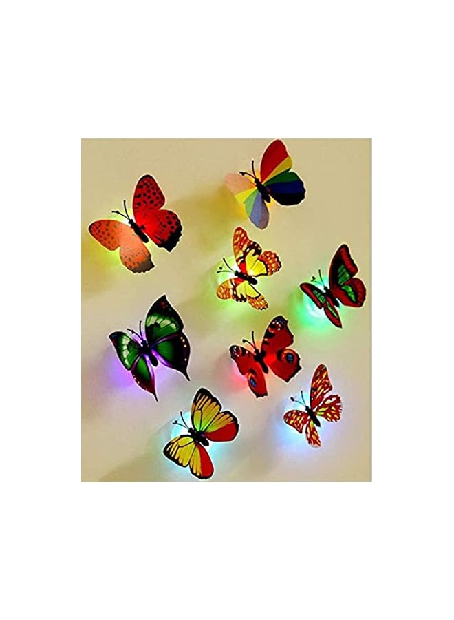 PROMASS 10 Pcs Wall Stickers Butterfly LED Lights Wall Stickers 3D House Decoration
