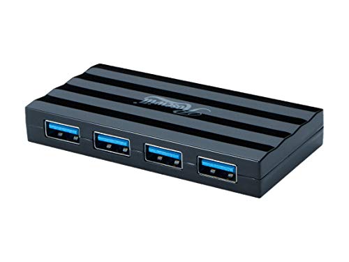 Rosewill RHB-320B USB 3.0 4 Ports Mini Hub with Built-in Cable - Image 2