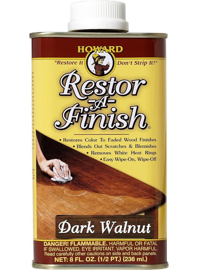 Howard RF6008 Restor-A-Finish, 8-Ounce, Dark Walnut - Image 1