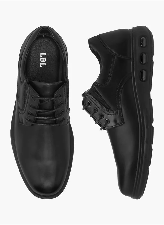 LBL by Shoexpress Men Panelled Derby Shoes with Lace-Up Closure
