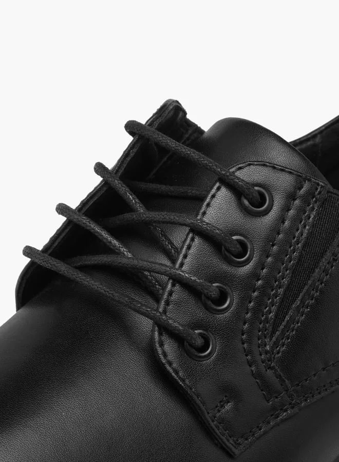 LBL by Shoexpress Men Panelled Derby Shoes with Lace-Up Closure